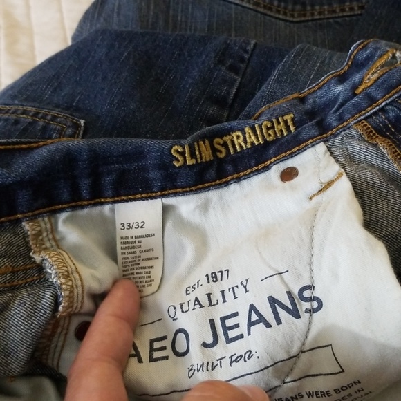 American Eagle Slim Straight 33x32 jean set of 2 - Picture 5 of 5